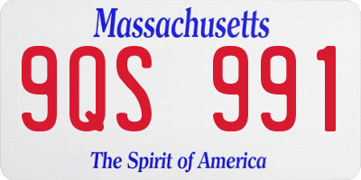 MA license plate 9QS991
