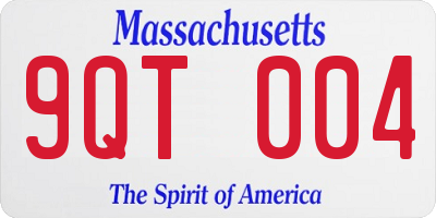 MA license plate 9QT004