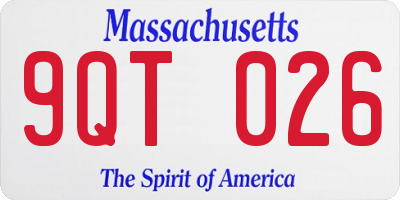 MA license plate 9QT026