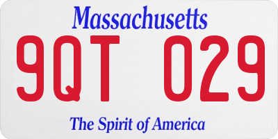 MA license plate 9QT029