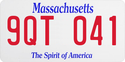 MA license plate 9QT041