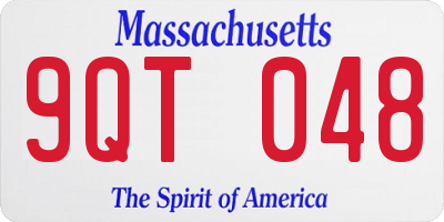 MA license plate 9QT048