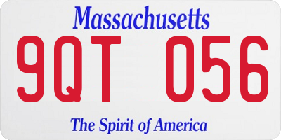 MA license plate 9QT056