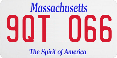 MA license plate 9QT066