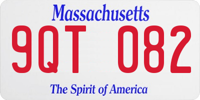 MA license plate 9QT082