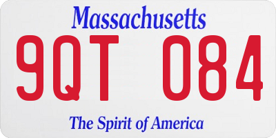 MA license plate 9QT084