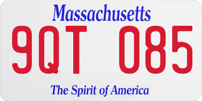 MA license plate 9QT085
