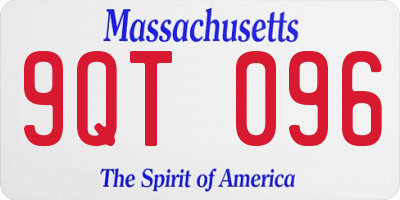 MA license plate 9QT096