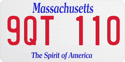 MA license plate 9QT110