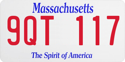 MA license plate 9QT117