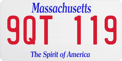 MA license plate 9QT119