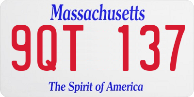 MA license plate 9QT137
