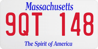 MA license plate 9QT148