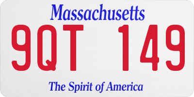 MA license plate 9QT149