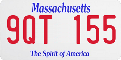 MA license plate 9QT155
