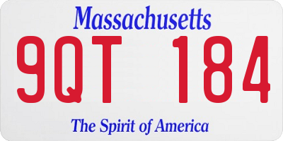 MA license plate 9QT184