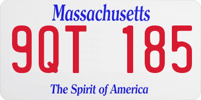 MA license plate 9QT185