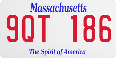 MA license plate 9QT186