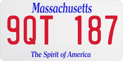 MA license plate 9QT187