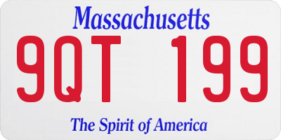 MA license plate 9QT199
