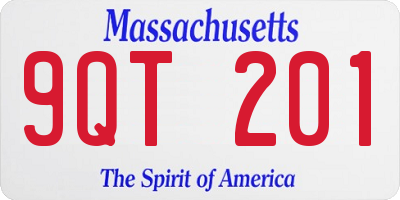 MA license plate 9QT201