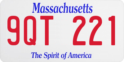 MA license plate 9QT221