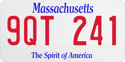 MA license plate 9QT241