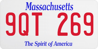 MA license plate 9QT269