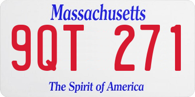 MA license plate 9QT271