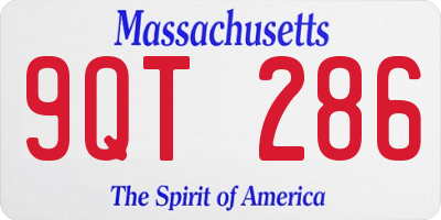 MA license plate 9QT286