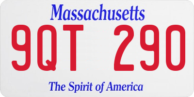 MA license plate 9QT290