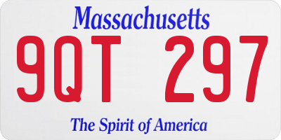 MA license plate 9QT297
