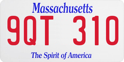 MA license plate 9QT310
