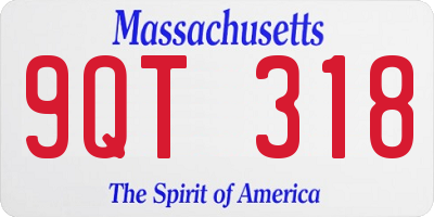 MA license plate 9QT318