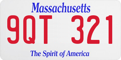 MA license plate 9QT321