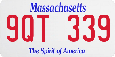 MA license plate 9QT339