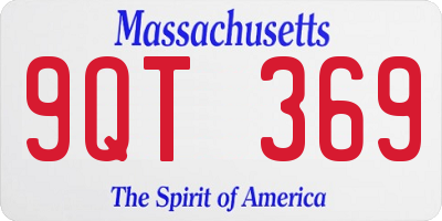 MA license plate 9QT369