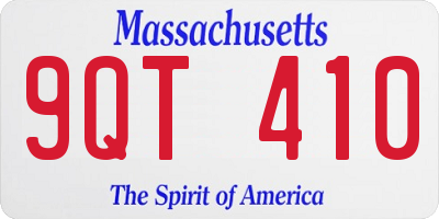 MA license plate 9QT410