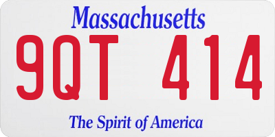 MA license plate 9QT414