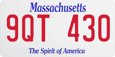 MA license plate 9QT430