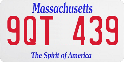 MA license plate 9QT439