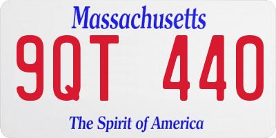 MA license plate 9QT440
