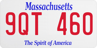 MA license plate 9QT460