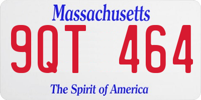 MA license plate 9QT464