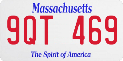 MA license plate 9QT469