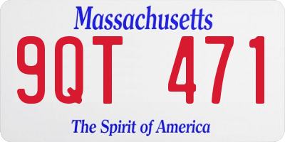 MA license plate 9QT471