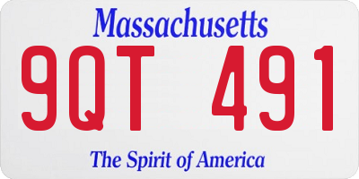 MA license plate 9QT491