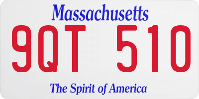 MA license plate 9QT510
