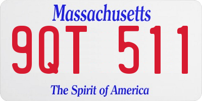 MA license plate 9QT511