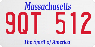 MA license plate 9QT512